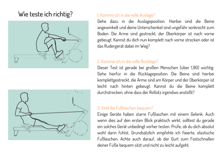 Worauf sollte ich beim Rudergerät achten? 8 free 6